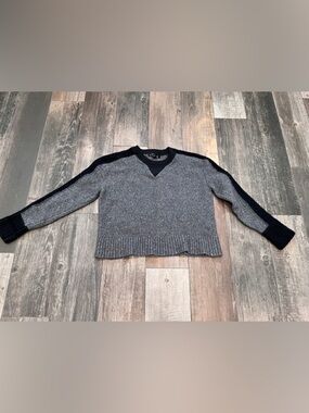 Rag & bone /Jean wool cashmere cropped 2 tone sweater -small